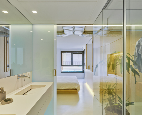 Baño Vista de baño en la reforma integral AyM