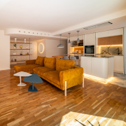 Vista interior de salón en vivienda Kaizen