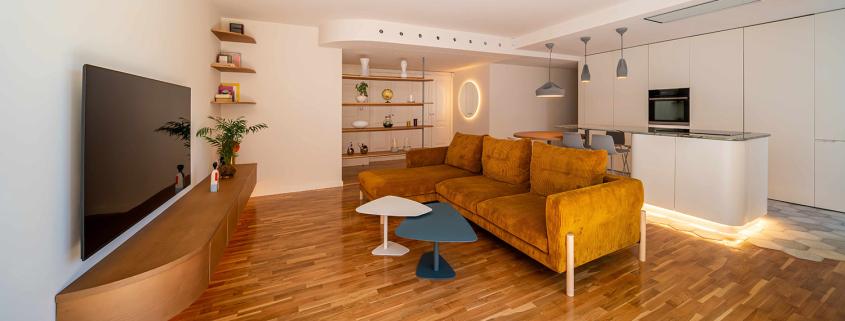 vista interior salón casa Kaizen