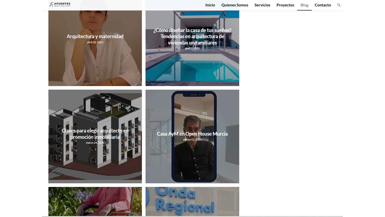 Nueva imagen web AFuentes arquitectura para una experiencia renovada